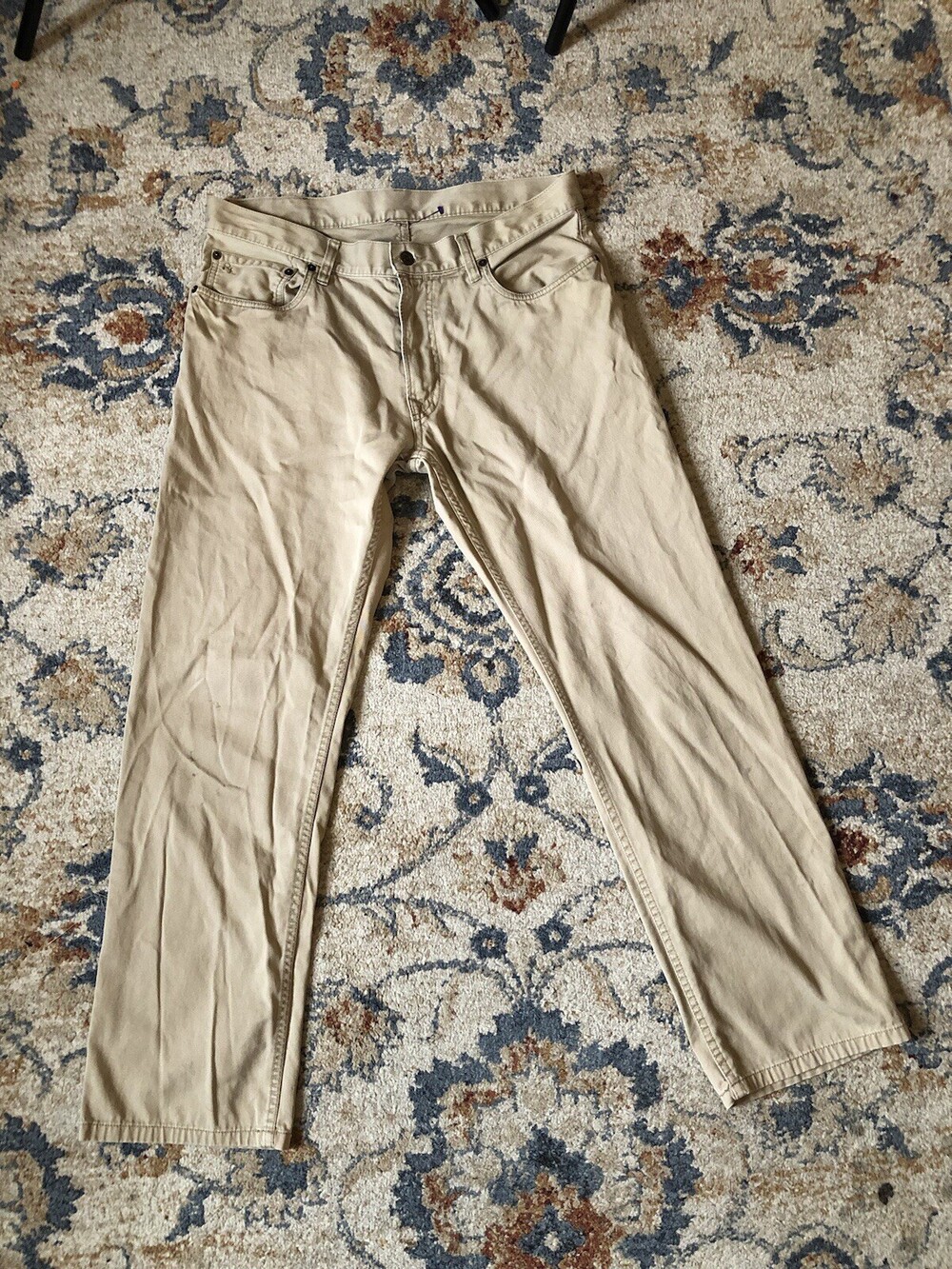 Polo Ralph Lauren Pants Mens W34 L30 Beige Slim Chino